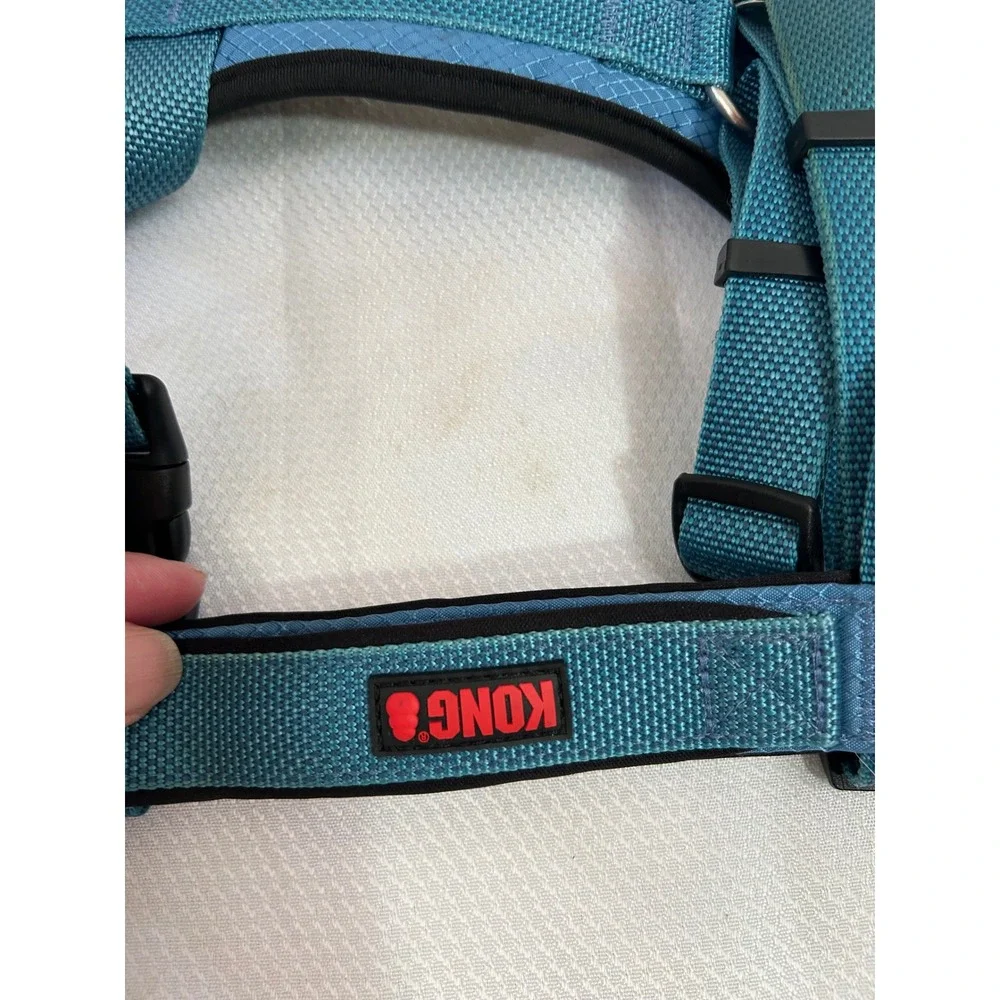KONG 2.0 Traffic Dog Harness Large Teal Blue Padded Adjustable Large Dog